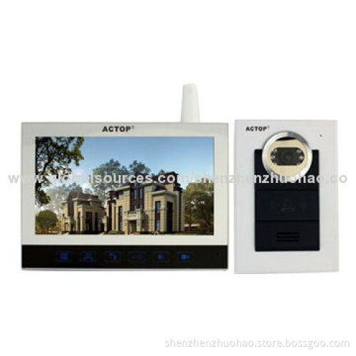 Newest ACTOP 7-inch Wireless Video Door Phone, Supports 32GB SD Card, 2.4GHz RF Digital Technology